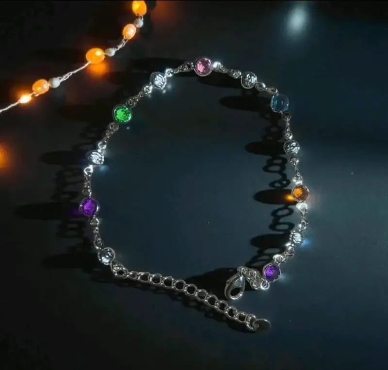 Pulsera de plata 925 con colores - 4