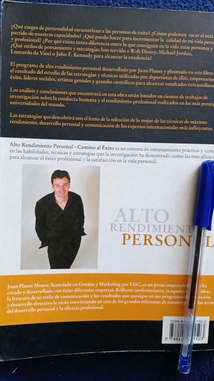 Libro Alto Rendimiento Personal de Juan Planes - 2