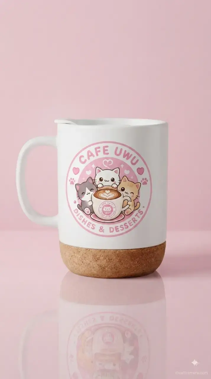 Tazas de Cerámica con Base de Corcho - 5