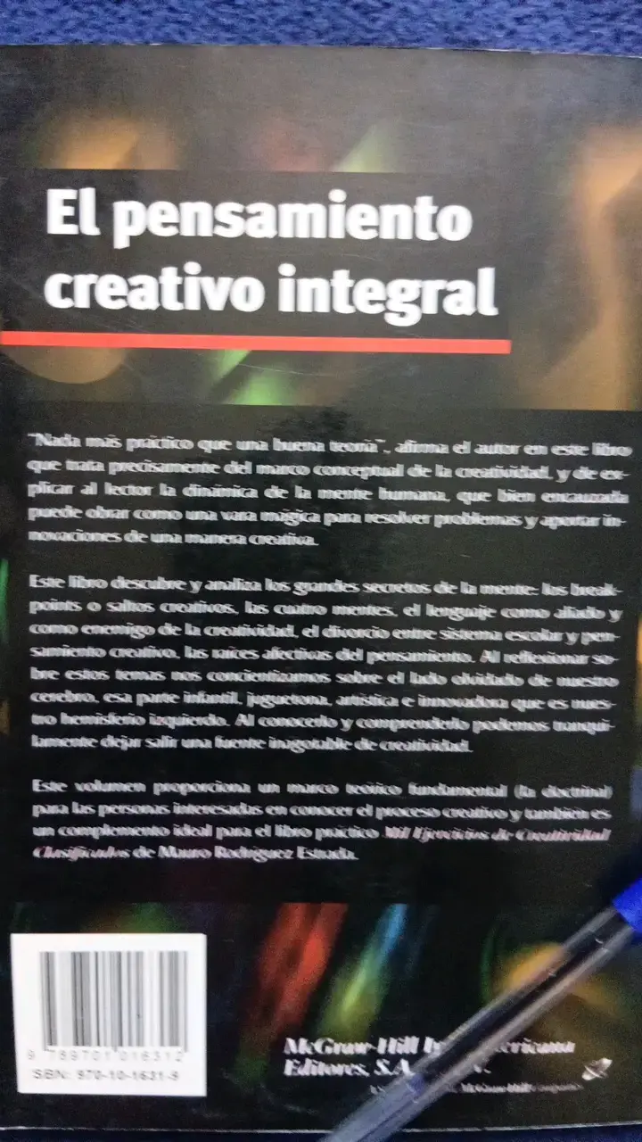 Libro El Pensamiento Creativo Integral de Mauro Rodríguez - 2