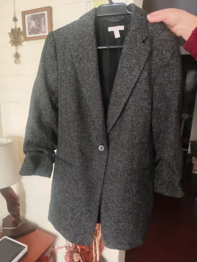 Blazer gris oscuro para mujer en buen estado - miniatura 1