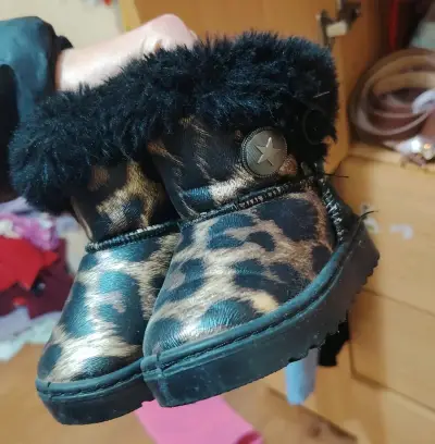 Botines de Leopardo para Niña con Forro de Peluche - miniatura 1