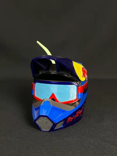 Mate Casco de Motocross Red Bull Azul - miniatura 1