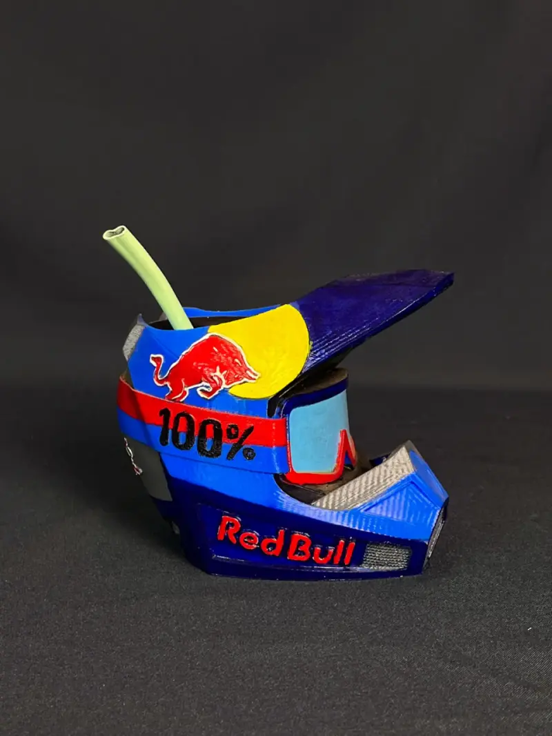 Mate Casco de Motocross Red Bull Azul - 2
