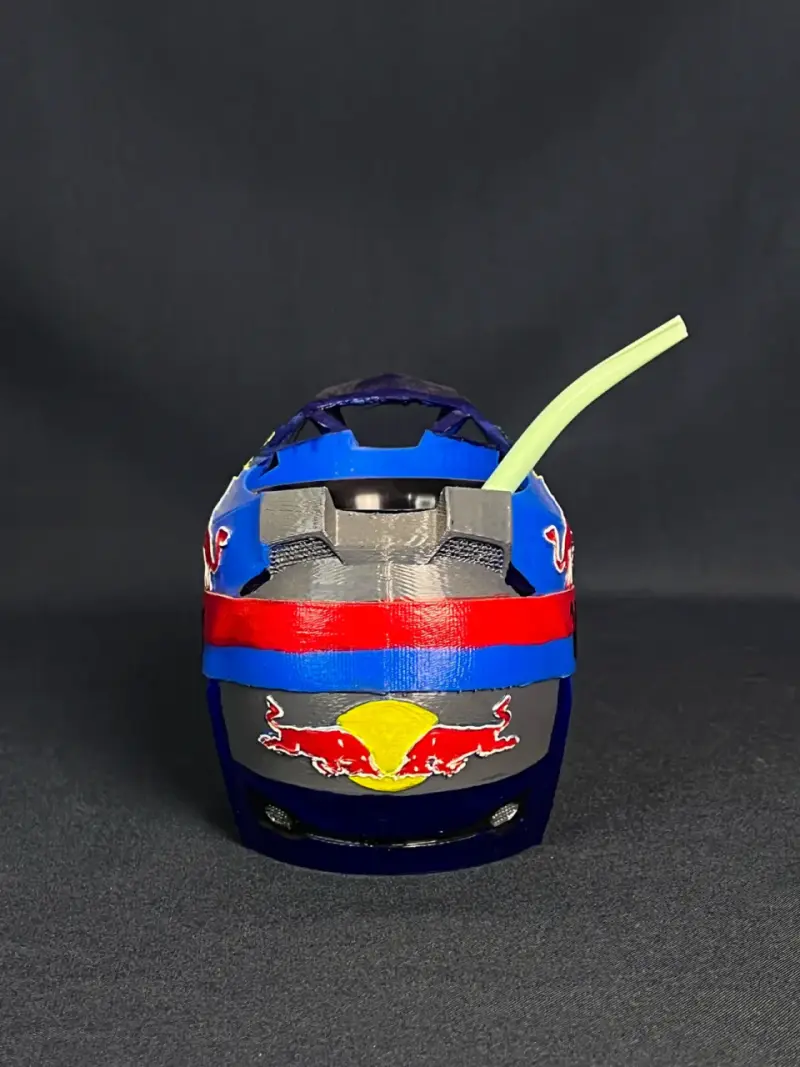 Mate Casco de Motocross Red Bull Azul - 3