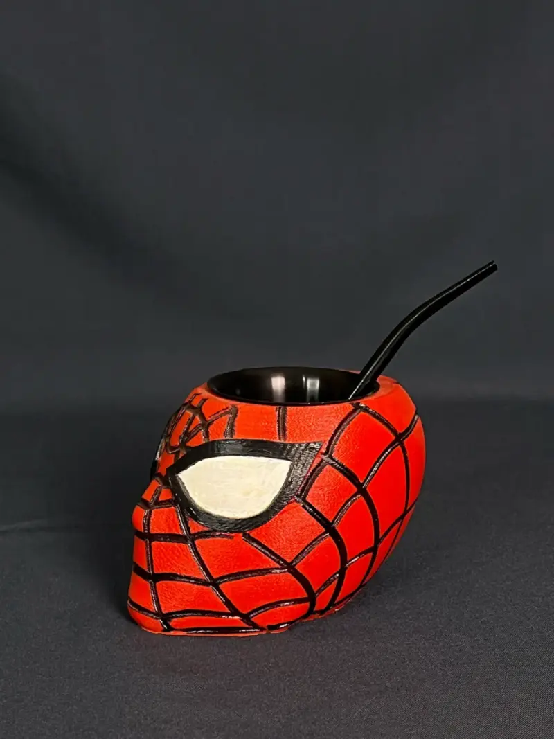 Mate personalizado Spiderman con bombilla - 2