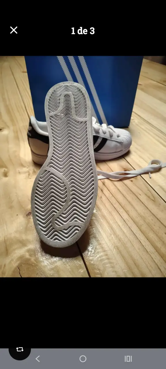 Zapatillas Adidas Superstar Blancas Talla 5 - 3
