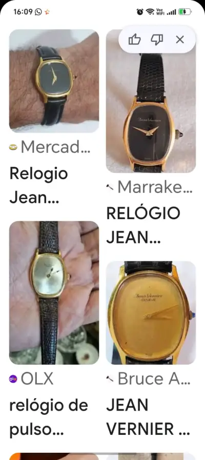 Reloj Jean Vernier Vintage Dorado - miniatura 3