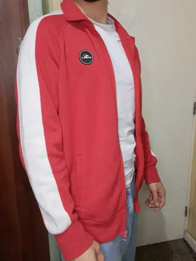 Chaqueta deportiva roja con cierre - miniatura 2