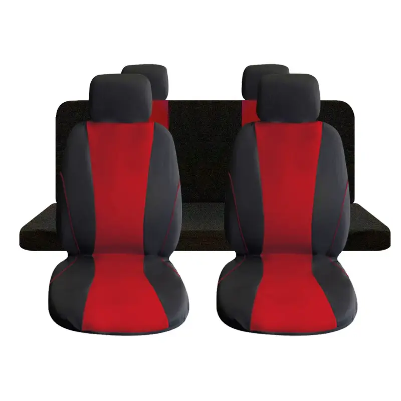Fundas para asientos de auto rojo y negro