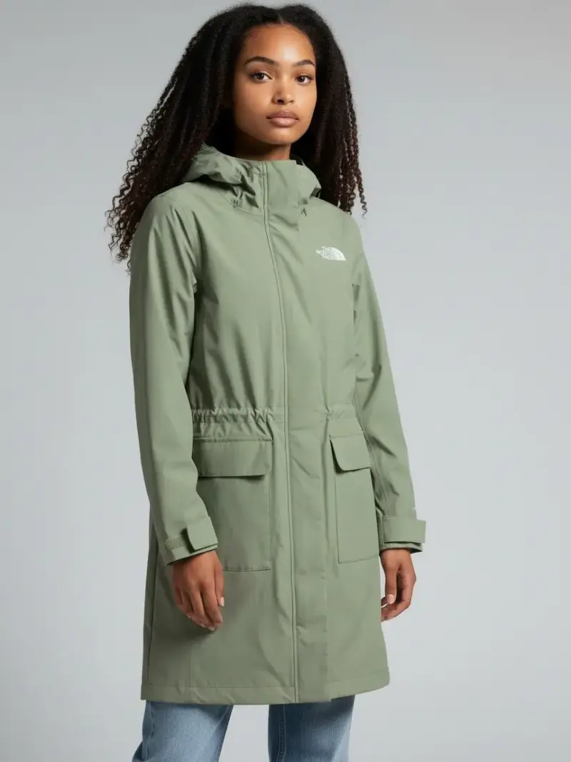 Parka impermeable verde The North Face para mujer - 1