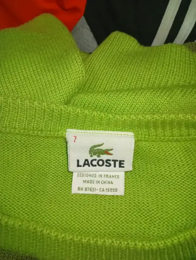 Suéter de rombos verde Lacoste para hombre - miniatura 3