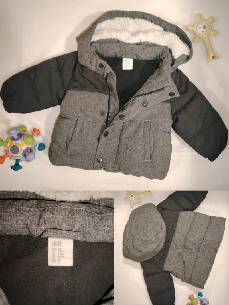 Chaqueta de invierno para bebé H&M gris - 2
