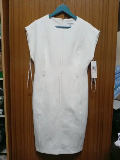 Vestido blanco Calvin Klein elegante - miniatura 1