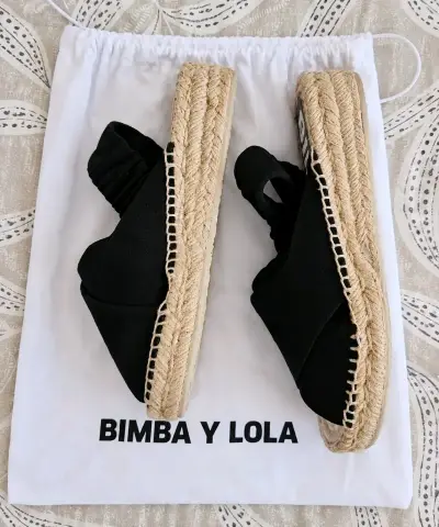 Sandalias negras de yute Bimba y Lola - miniatura 2