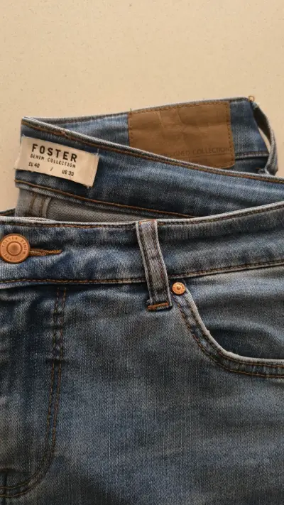 Jeans azul clásico Foster para mujer - miniatura 4