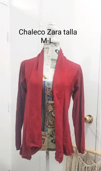 Chaleco rojo Zara talla M-L - miniatura 1