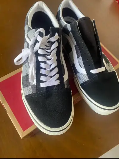 Zapatillas Vans Old Skool Checkerboard Negro - miniatura 1