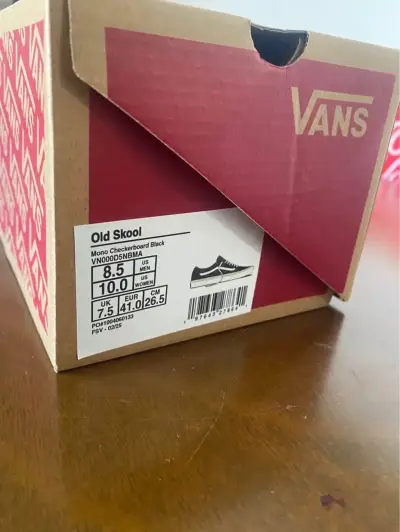 Zapatillas Vans Old Skool Checkerboard Negro - miniatura 4
