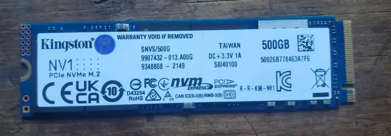 Disco SSD Kingston NV1 500GB PCIe NVMe