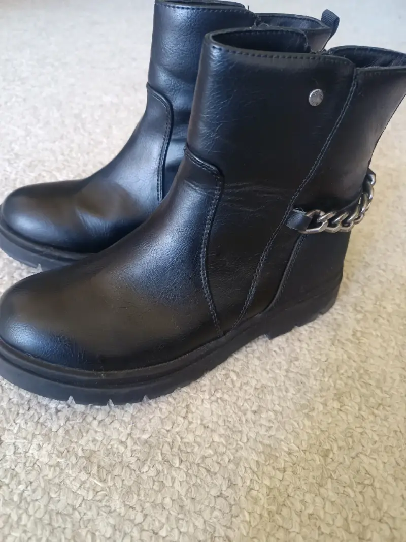 Botines de cuero negro Colloky talla 36 - 2