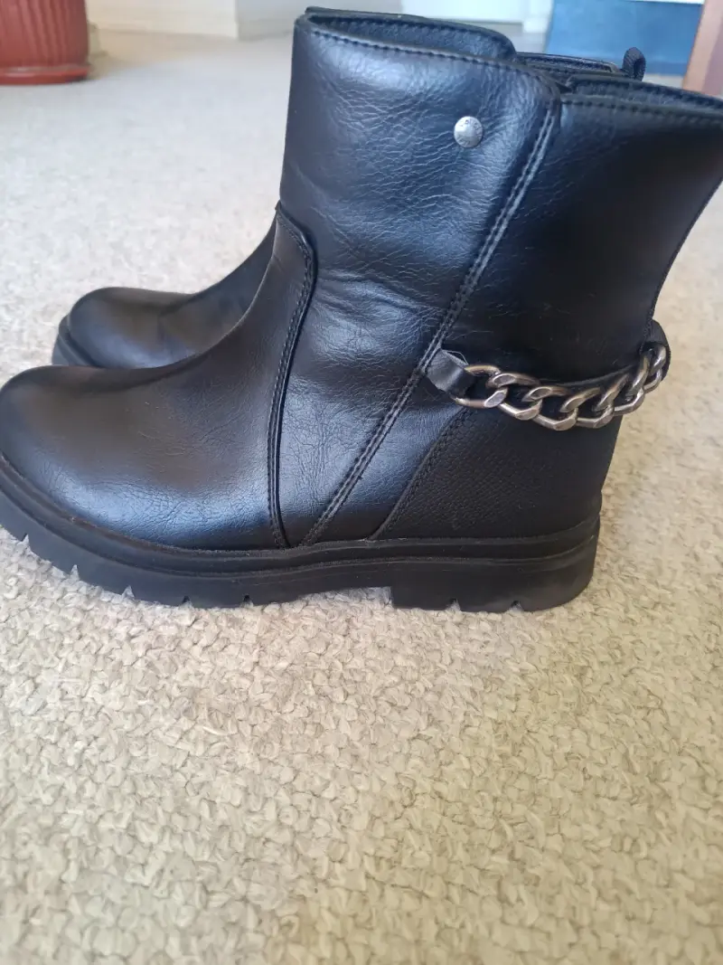 Botines de cuero negro Colloky talla 36 - 4