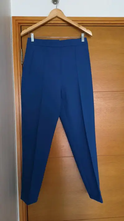 Pantalones de vestir azul - miniatura 1