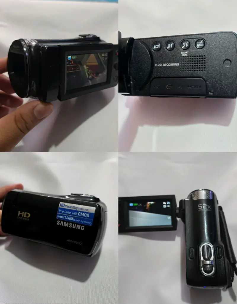 Videocámara Samsung HMX-F800 HD con Zoom Óptico 52 - 1