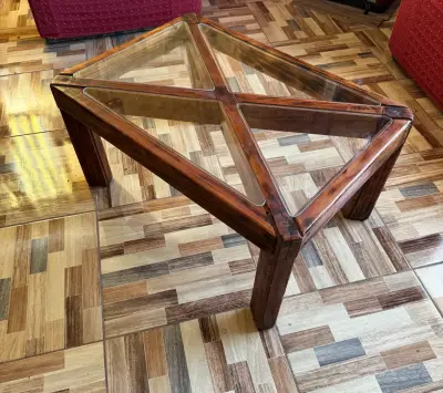 Mesa de Centro de Madera y Vidrio - miniatura 2