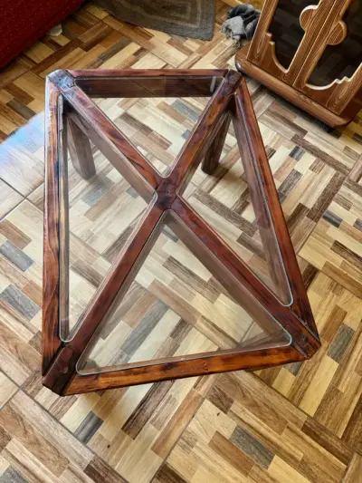 Mesa de Centro de Madera y Vidrio - miniatura 3