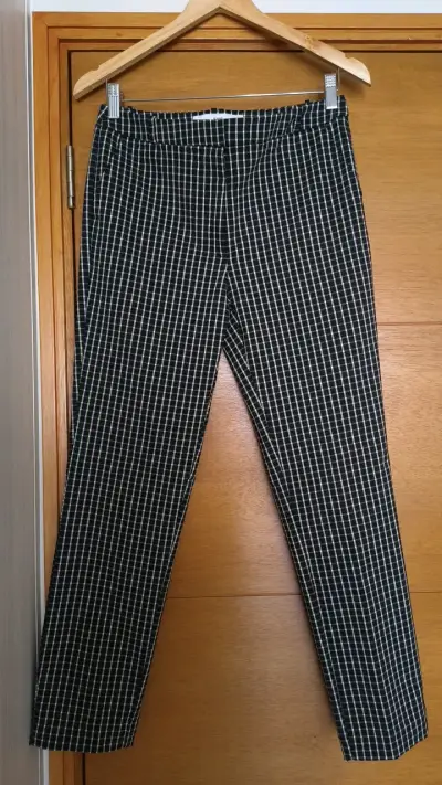 Pantalones de vestir negro cuadrillé. - miniatura 1
