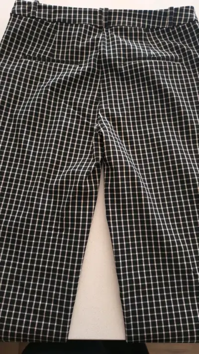 Pantalones de vestir negro cuadrillé. - miniatura 3