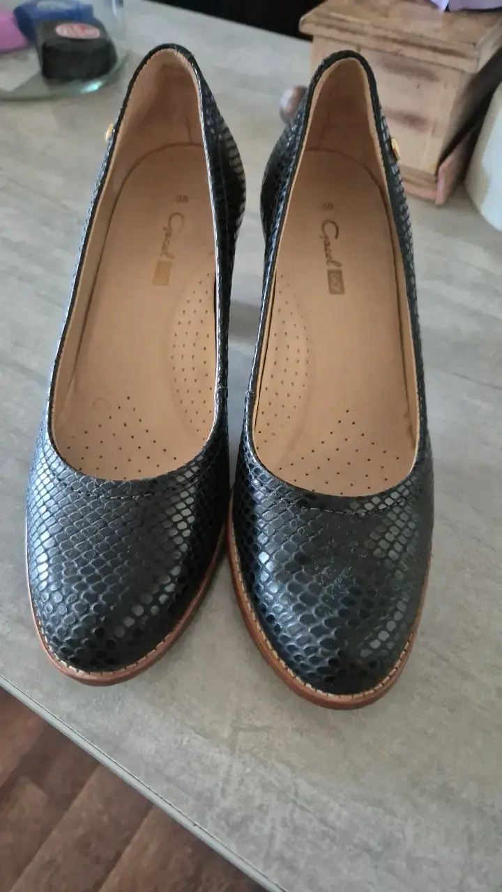Zapatos de Tacón Negro Texturizados Gacel - 1