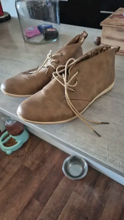 Botines de cuero marrón Eurovia para hombre - miniatura 1