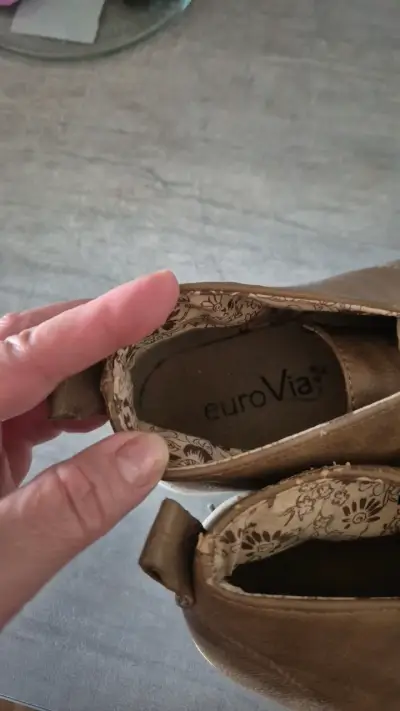 Botines de cuero marrón Eurovia para hombre - miniatura 3