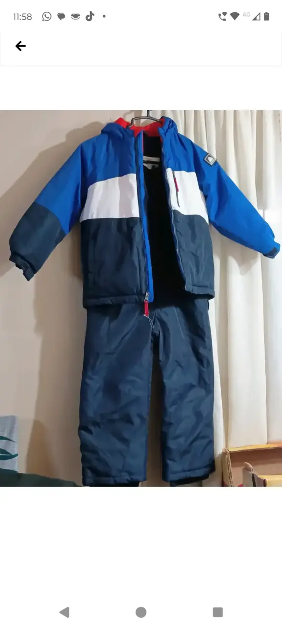 Conjunto de nieve para niños azul y blanco