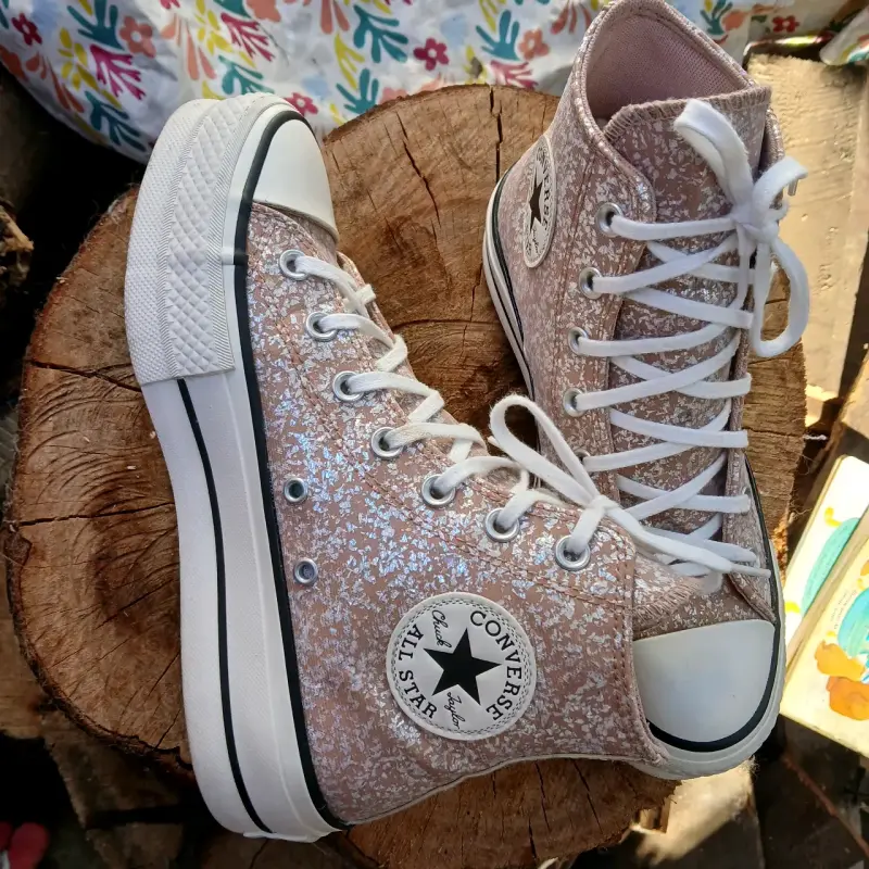 Zapatillas Converse All Star Altas Rosadas - 3