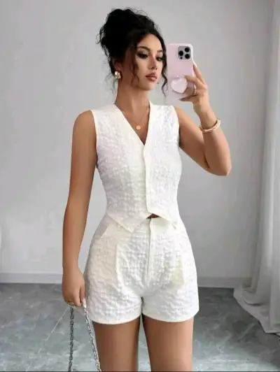 Conjunto de verano blanco para mujer - miniatura 1