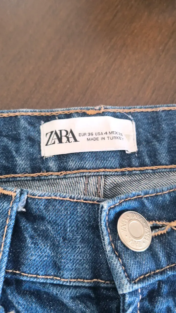 Jeans azul Zara para mujer talla 36 - 2