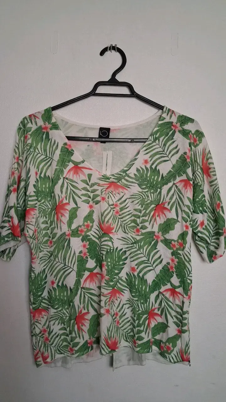 Blusa estampada tropical mujer