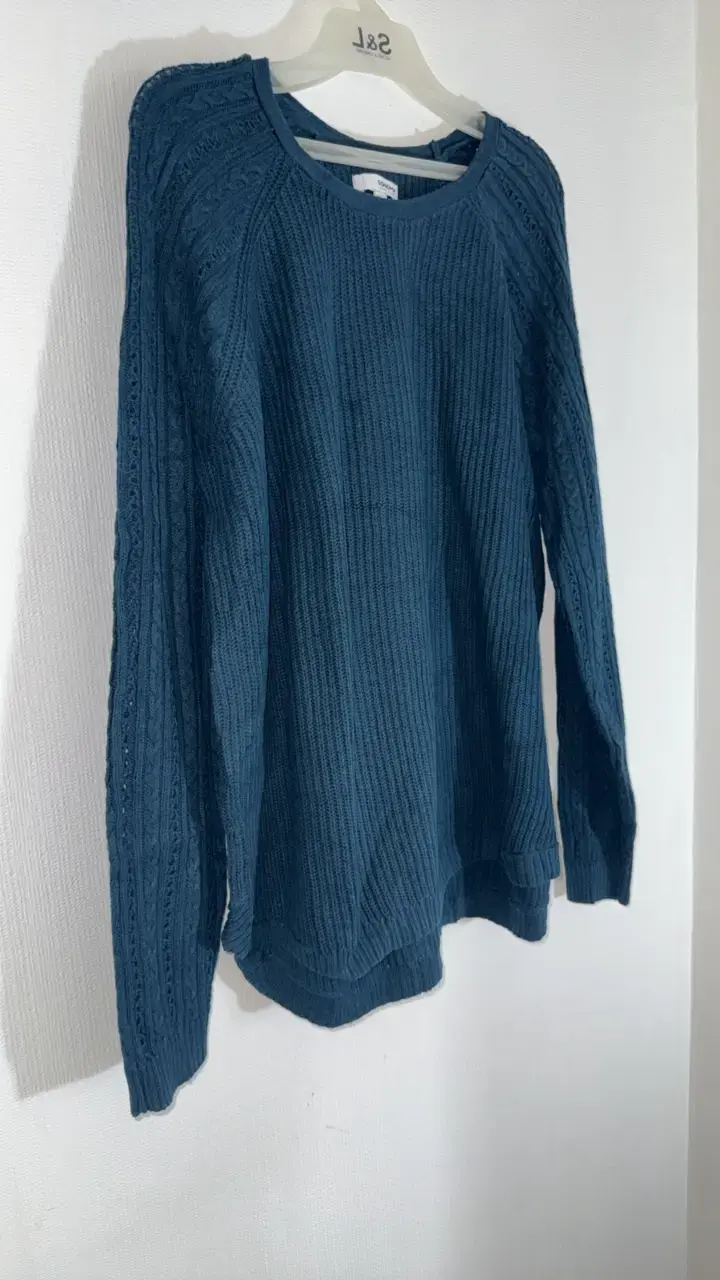 Suéter de punto azul para mujer - 2