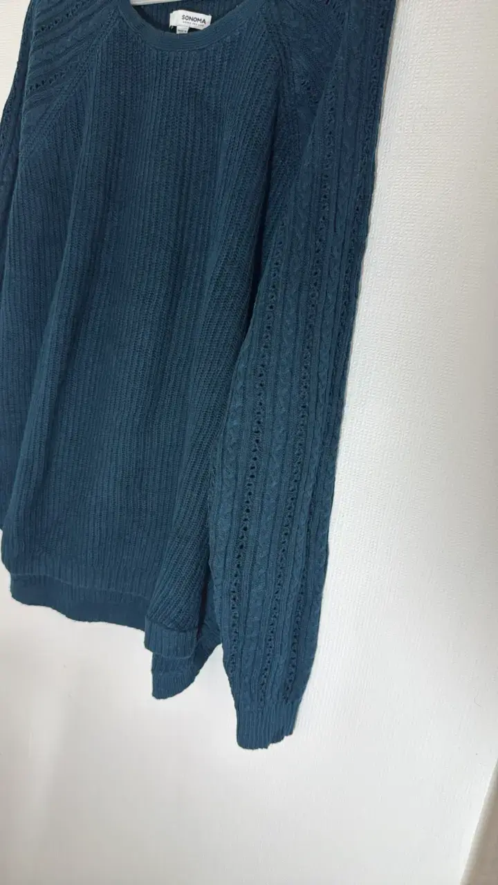 Suéter de punto azul para mujer - 4