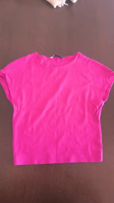 Polera fucsia de mujer Zara talla M - miniatura 1