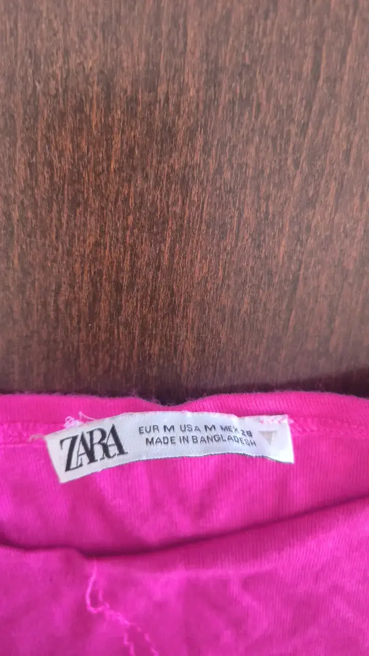 Polera fucsia de mujer Zara talla M - 2