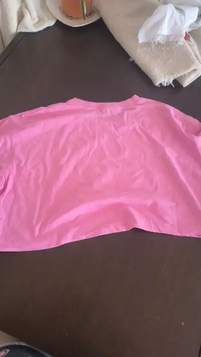 Polera corta rosa Zara talla L - miniatura 3