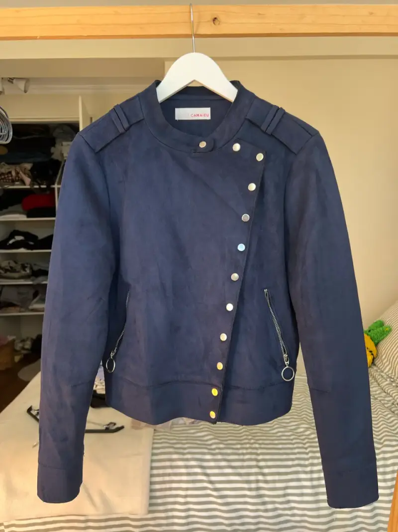Chaqueta azul con botones metálicos Camaïeu - 2