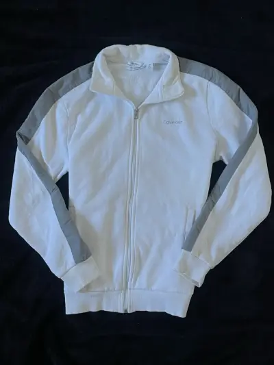 Chaqueta de polar blanca Calvin Klein para hombre - miniatura 1