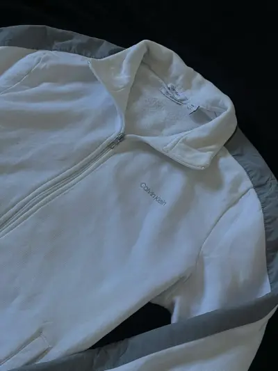 Chaqueta de polar blanca Calvin Klein para hombre - miniatura 2