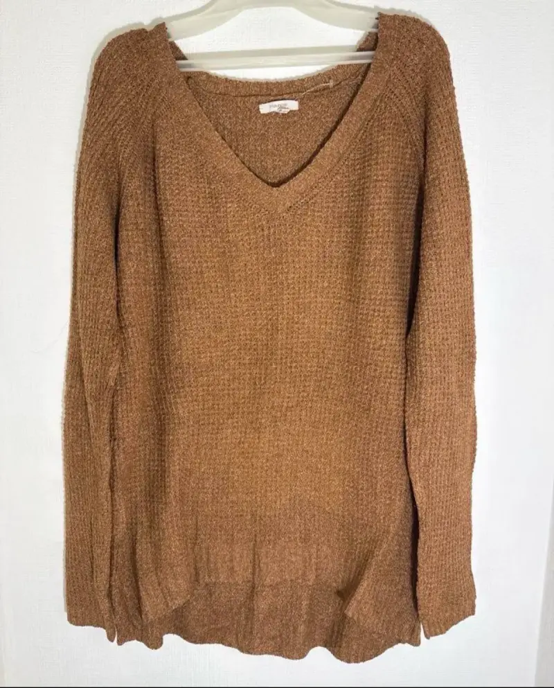 Suéter de punto marrón para mujer talla S - 2