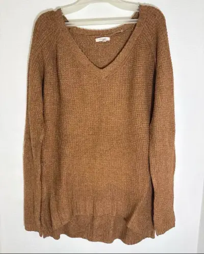 Suéter de punto marrón para mujer talla S - miniatura 2
